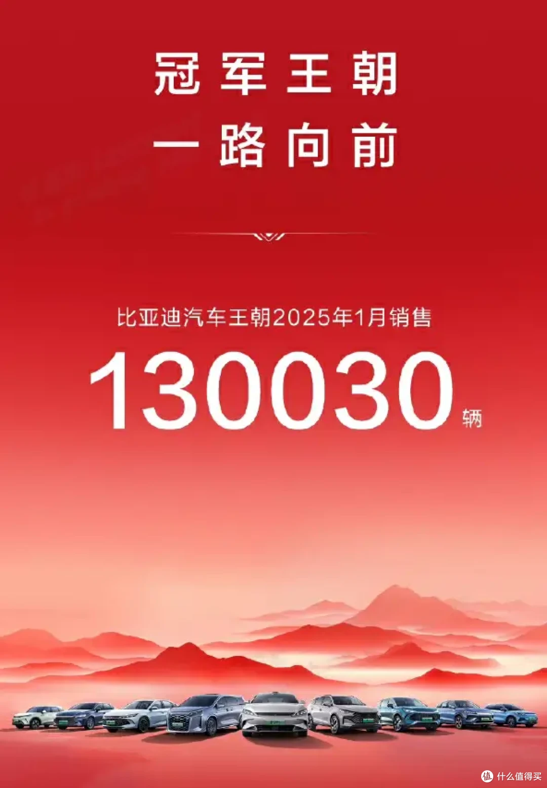 如何评价比亚迪1月再登中国销冠,开年就达成了300538辆的成绩?