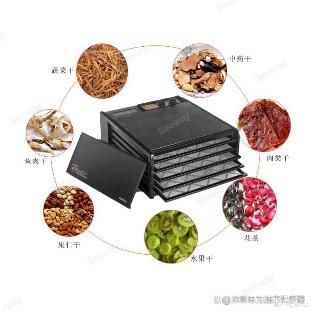 美国Excalibur蔬果烘干机5层黑色门食物风干机干果机4526T220