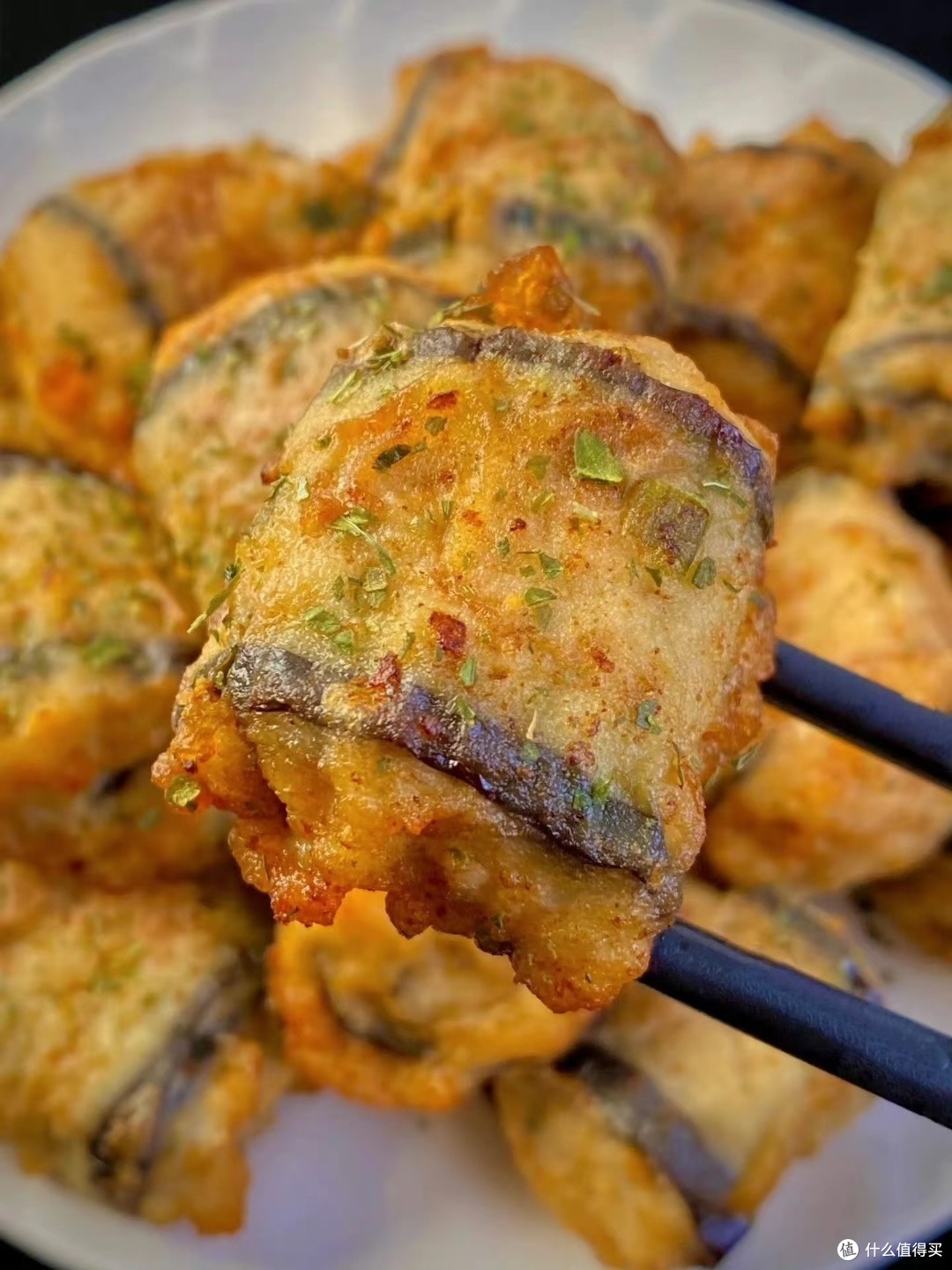 惊艳味蕾的香酥茄子卷,外焦里嫩的极致享受