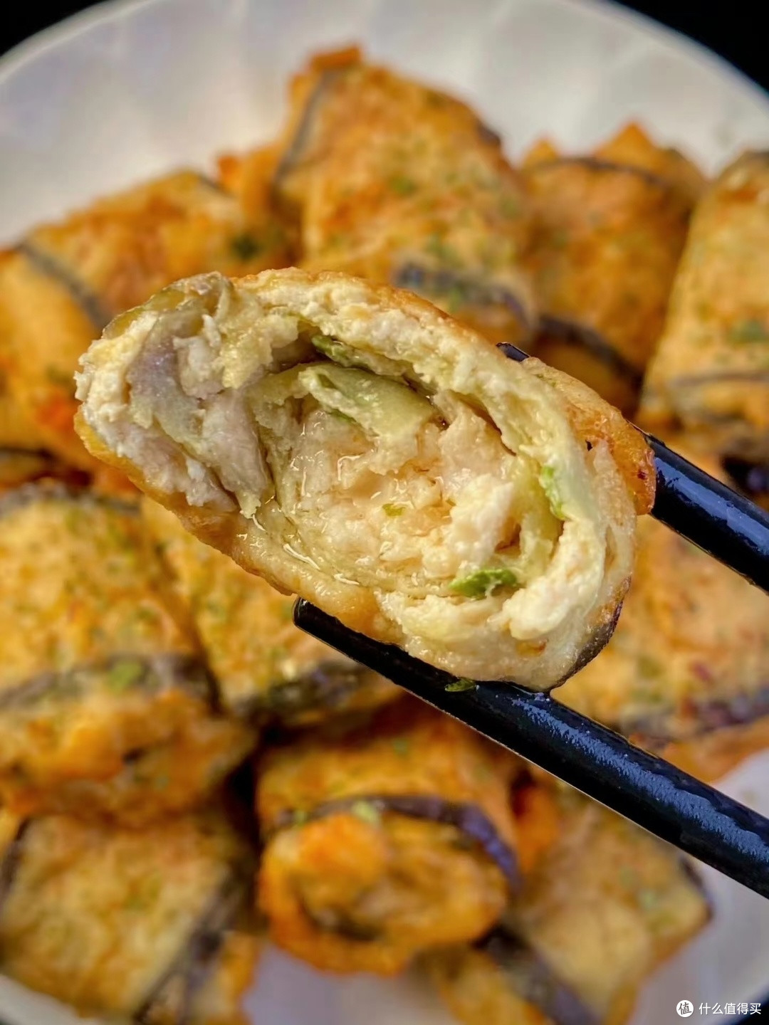 惊艳味蕾的香酥茄子卷,外焦里嫩的极致享受
