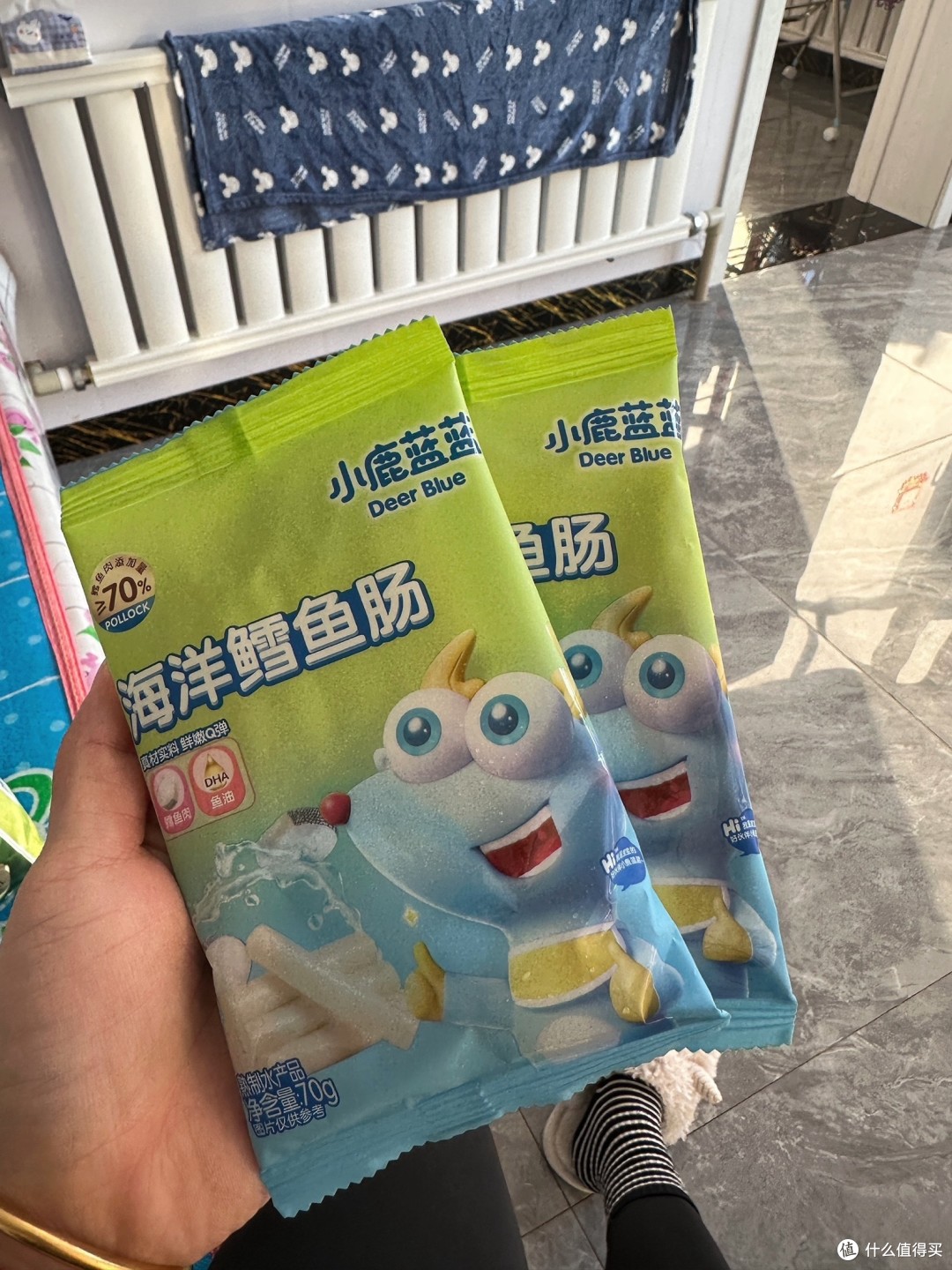 小鹿蓝蓝海洋鳕鱼肠,Q弹美味,健康之选!