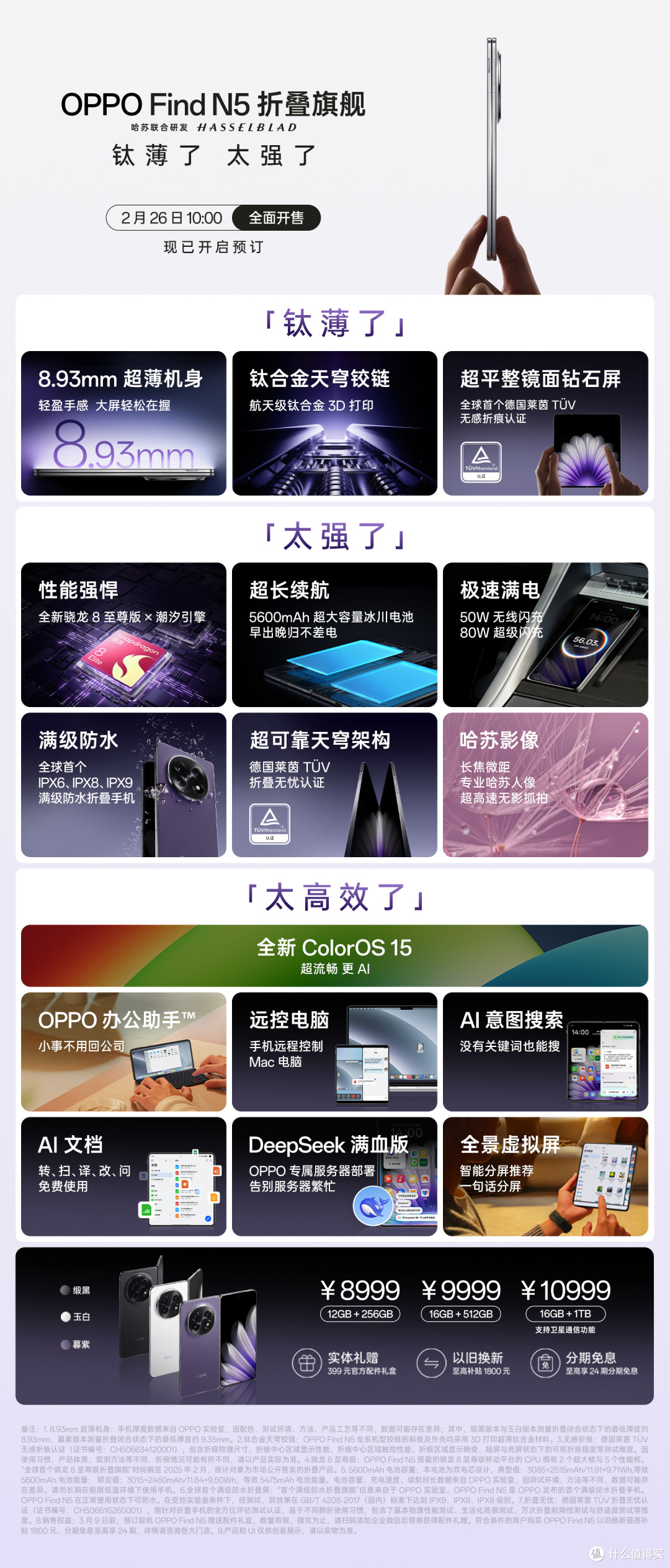 影像手机进光量表 OPPO Find N5 更新, 2025.02