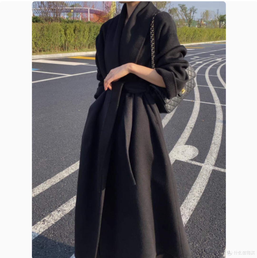 米白色黑色玛莎红深驼色双面羊绒大衣,韩版时尚新风尚