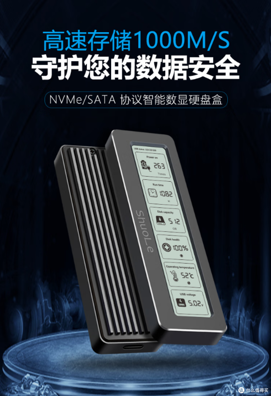 M.2硬盘盒实测报告：当传统外接存储遇上智能健康监控