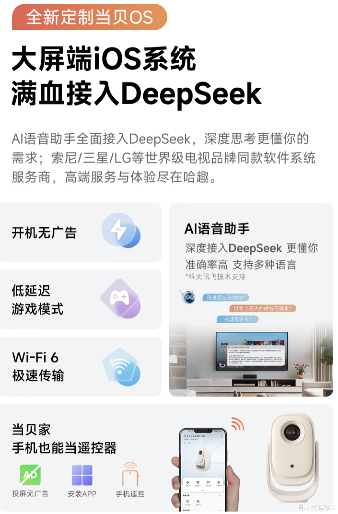 接入deepseek百元档的性价比之王,平价不将就—哈趣Q1投影仪评测