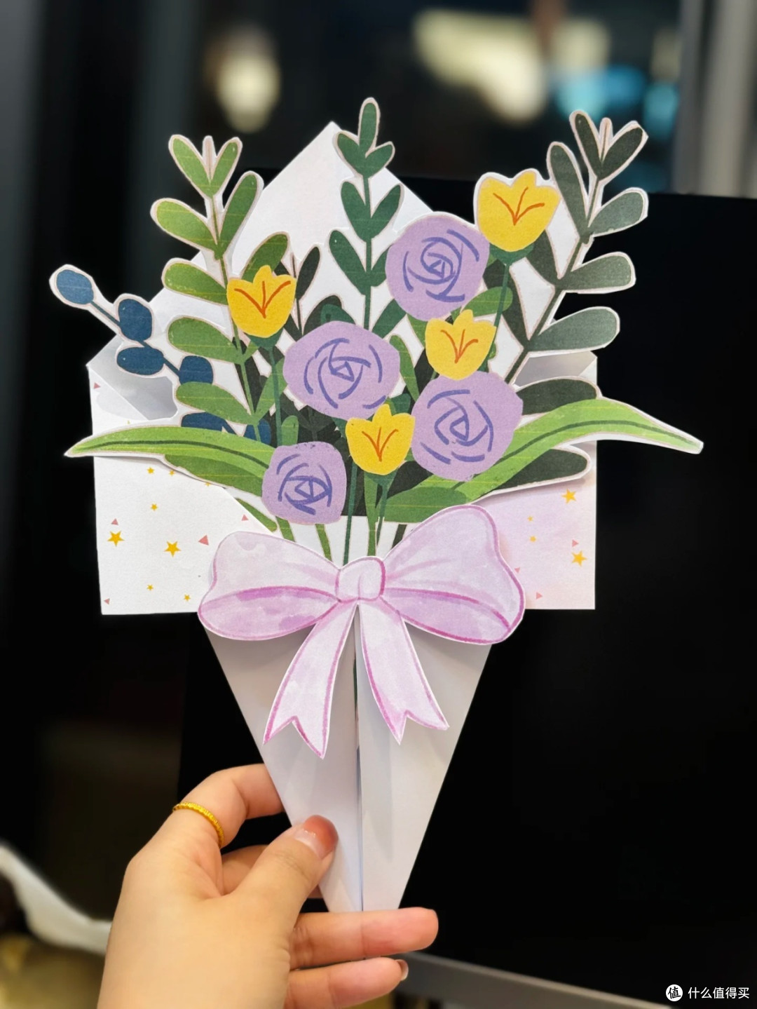 10分钟自制超美女神节花束贺卡超简单