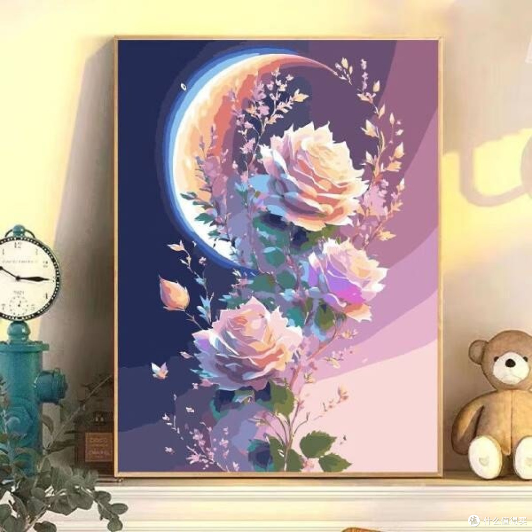 三八女神节,佳茉DIY数字油画:让创意玫瑰绽放,装点家的温馨