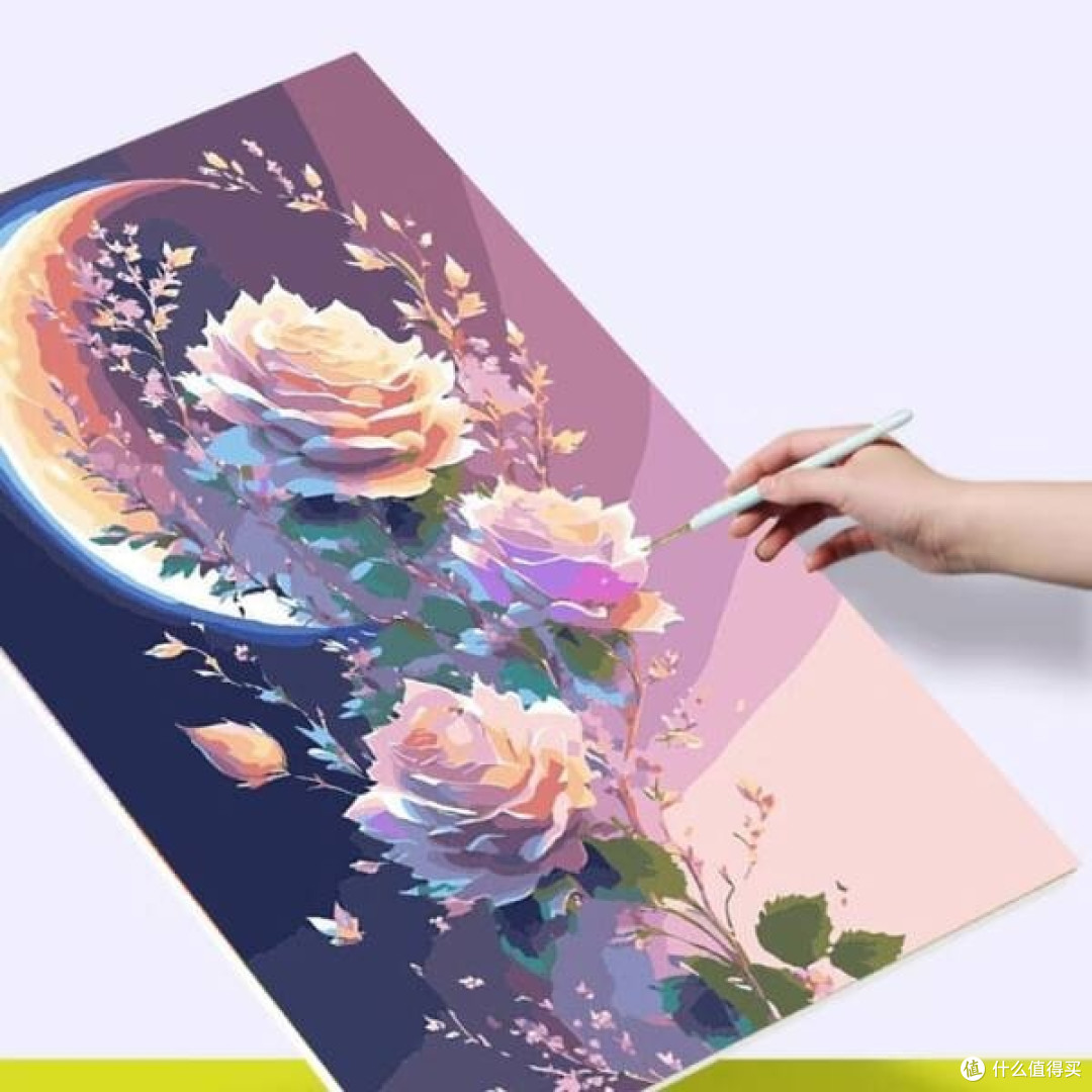 三八女神节,佳茉DIY数字油画:让创意玫瑰绽放,装点家的温馨