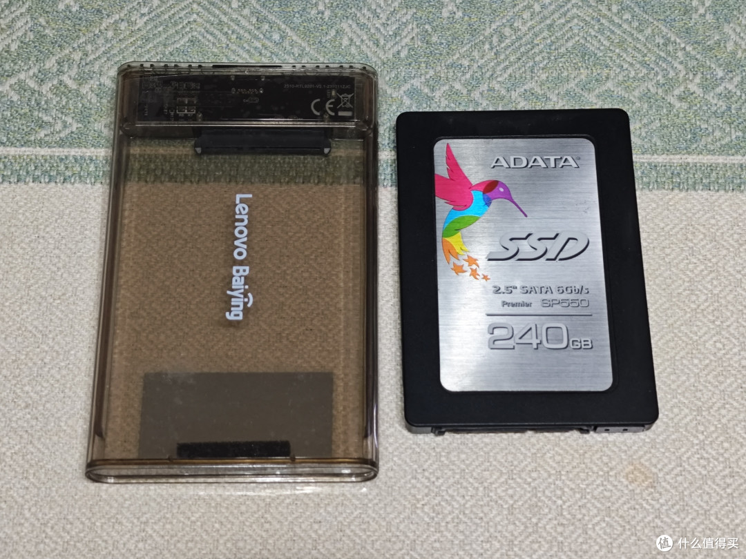 拆机 240G 威刚SATA固态硬盘,加装移动硬盘盒重获新生