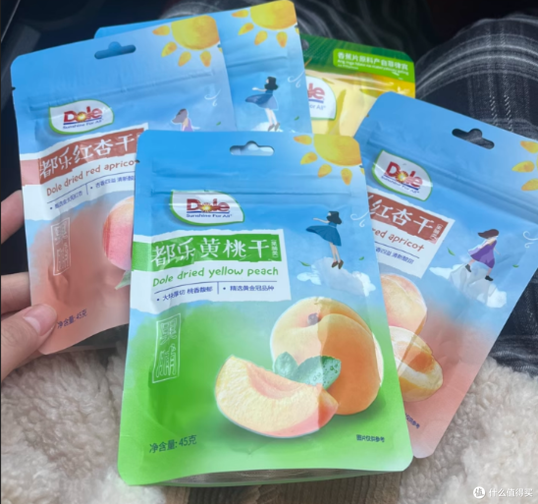 这些水果片绝了！DOLE都乐苹果黄桃草莓红杏果香蕉片组合又好吃