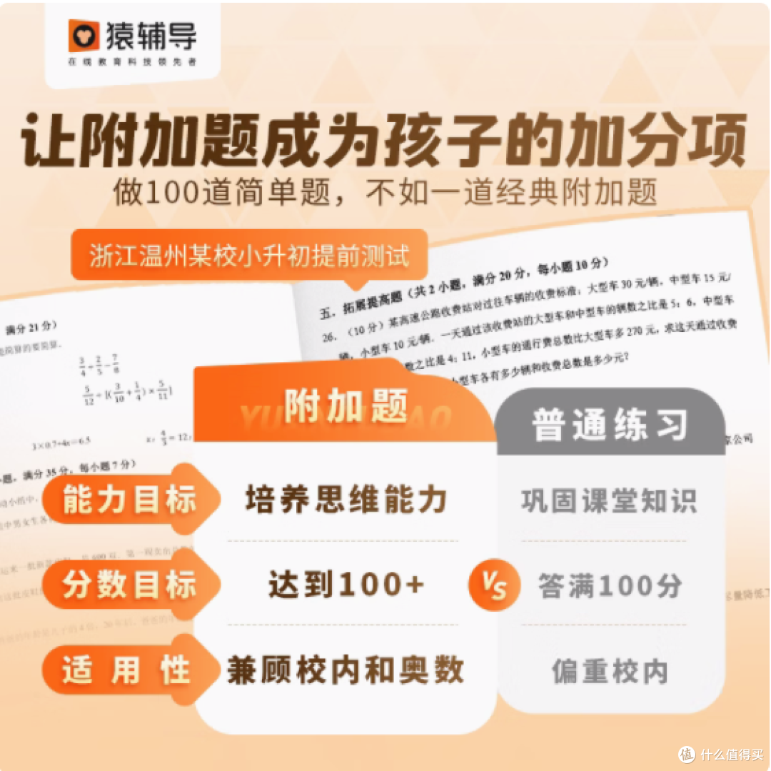 猿辅导高频附加题与易错题资料,助力 1-6 年级孩子腾飞