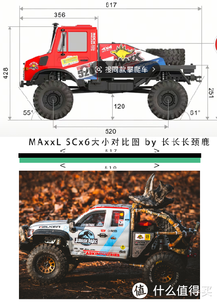 RC攀爬丨​CROSSRC雷龙大小对比SCX6