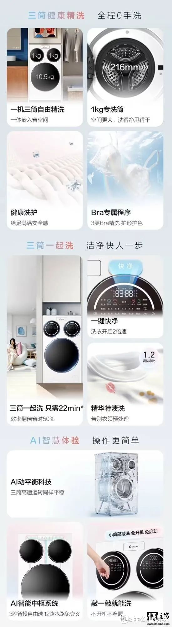 比小米多一筒！海尔推出三筒洗衣机、定名懒人洗衣机