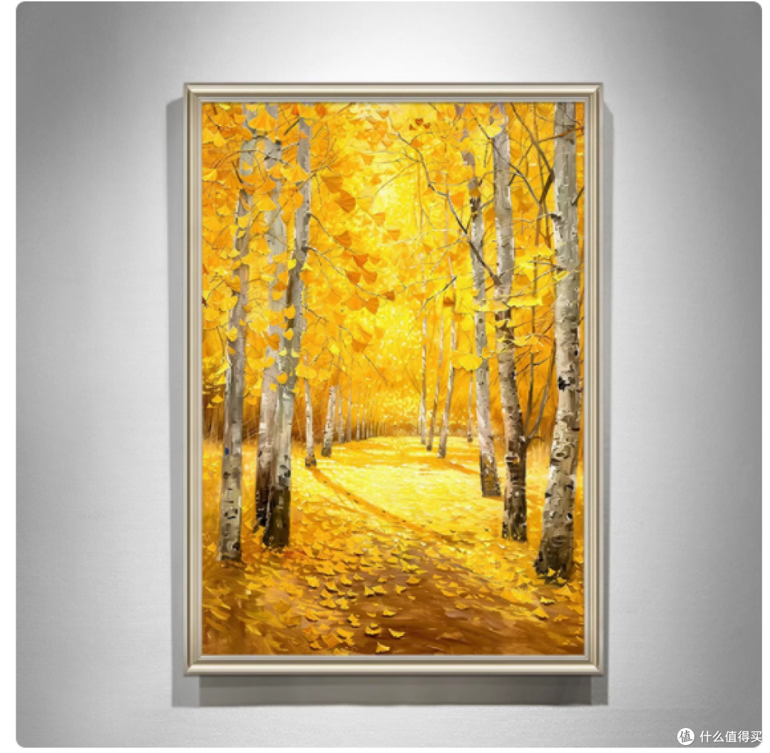 fitwall 旗舰店《银杏福林》手绘风景油画:点亮空间的艺术佳作
