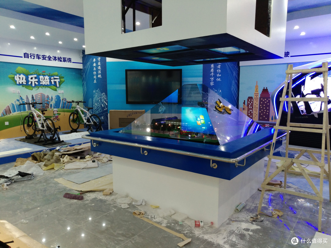 智慧工地数字安全展厅全息投影沙盘模型