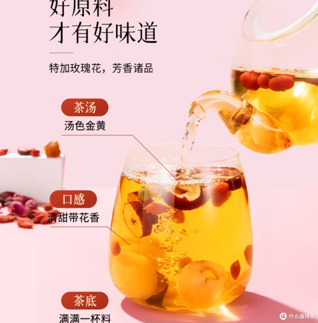同仁堂人参桂圆红枣枸杞玫瑰茶:春日滋补暖宫首选饮品