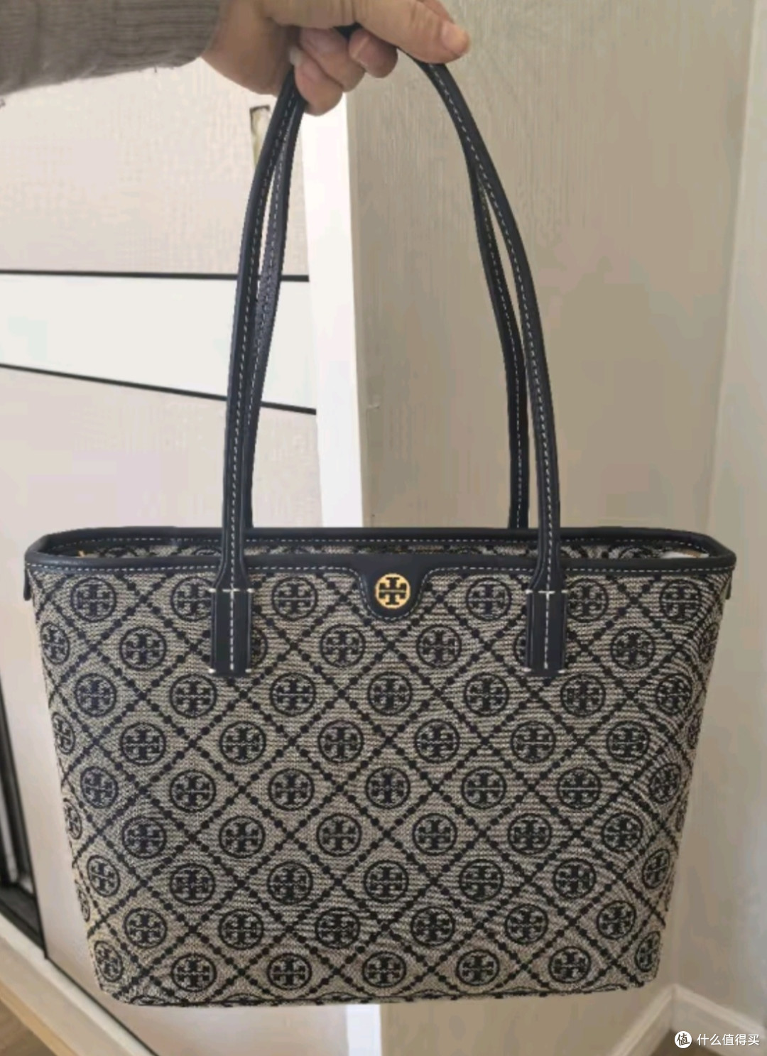 Tory Burch 汤丽柏琦 T MONOGRAM 小号TB 152299 海军蓝 405 OS