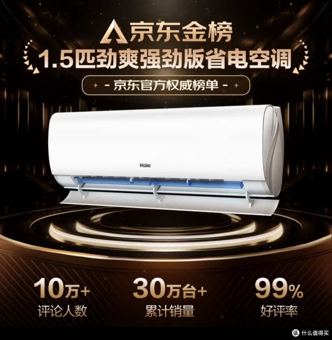 海尔劲爽1.5匹空调:小身材,大能量,还有超值补贴