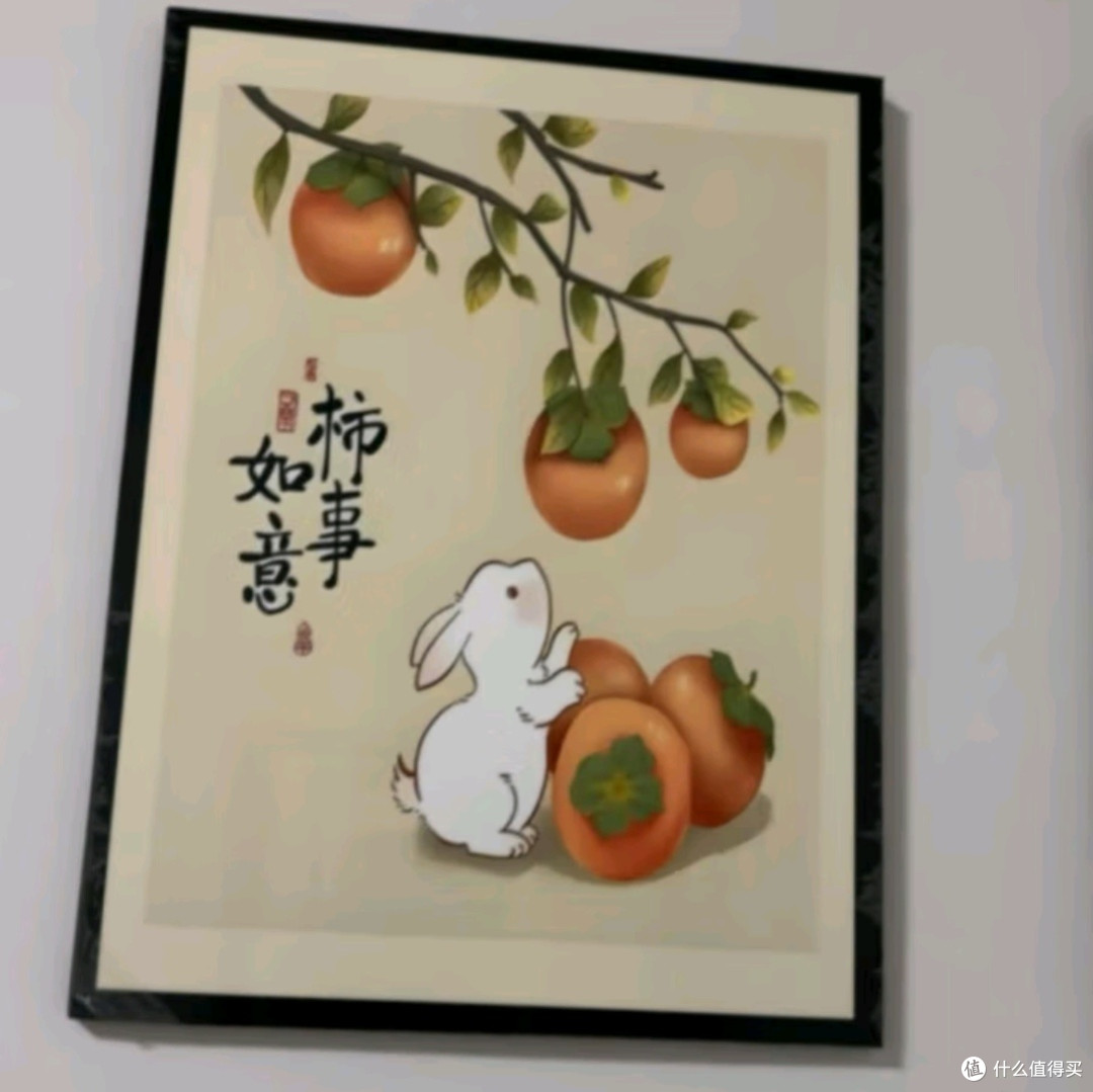 莫小邪《平安喜乐》三联壁画:新中式装饰艺术的温馨呈现