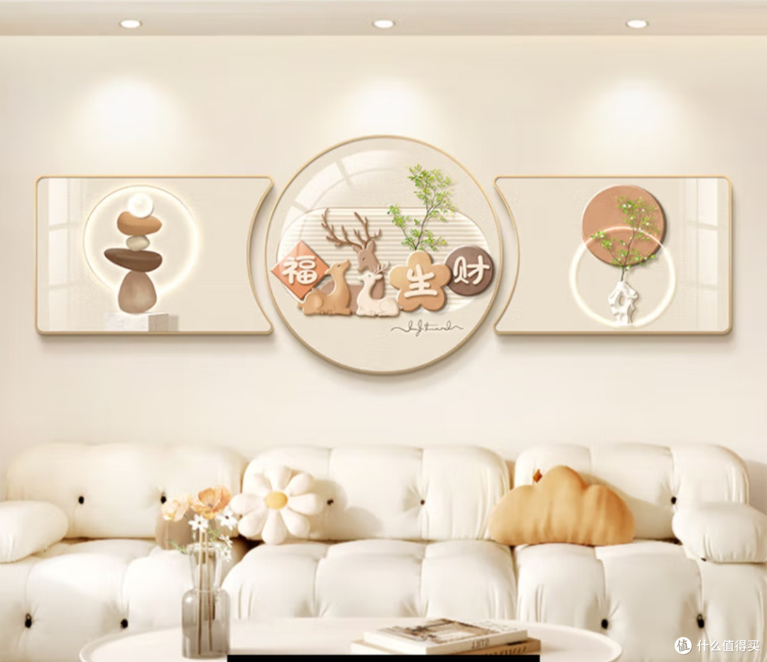 原木风新家的点睛之笔:翁画师福禄生财装饰画