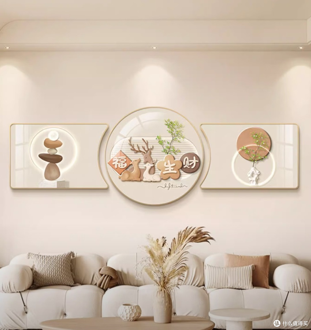 原木风新家的点睛之笔:翁画师福禄生财装饰画