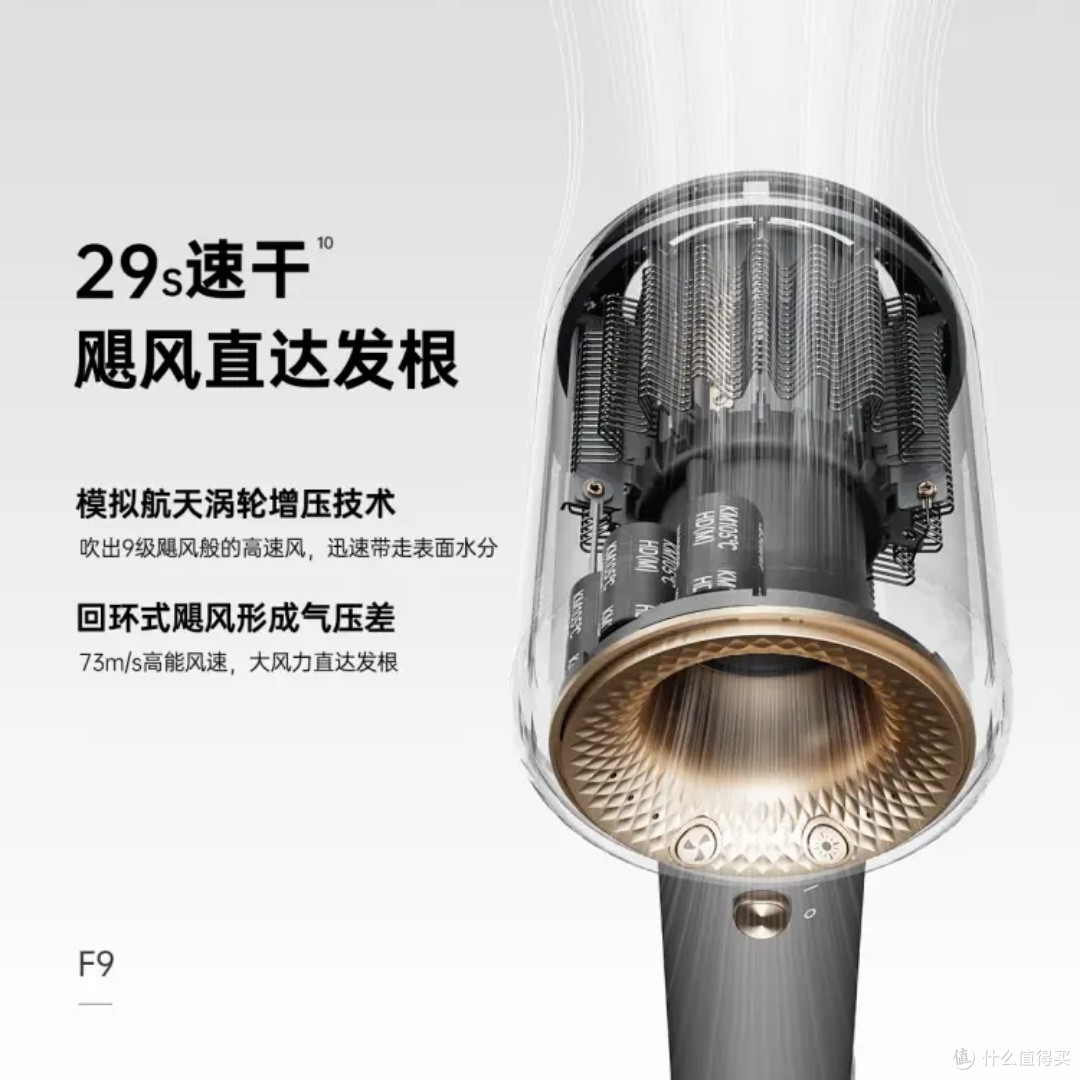 康夫F9灰电吹风机大功率护发