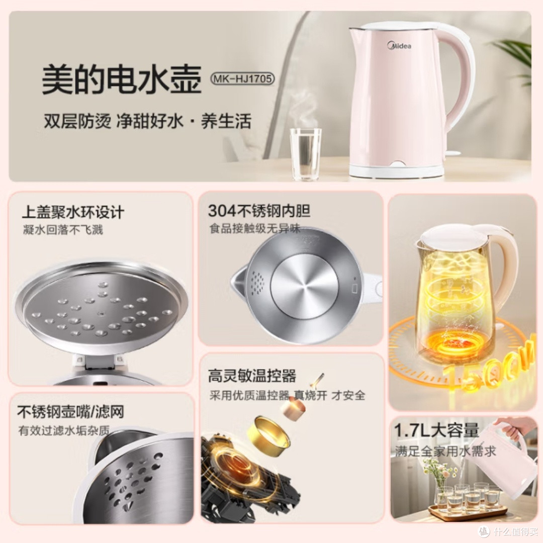 1500W快速沸腾电热水壶