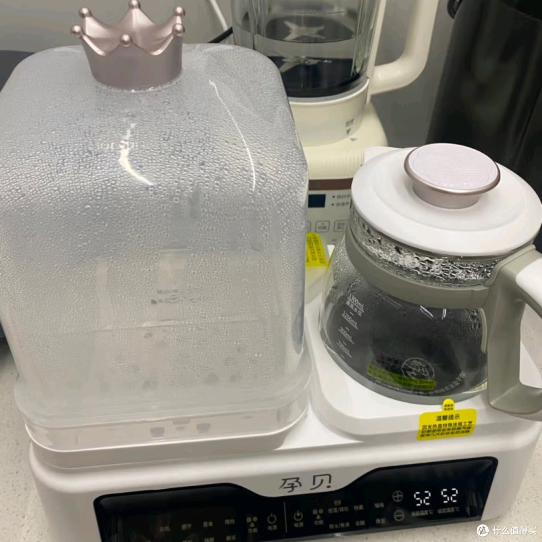 孕贝全玻璃恒温烧水壶及二合一婴儿奶瓶消毒温奶器详解