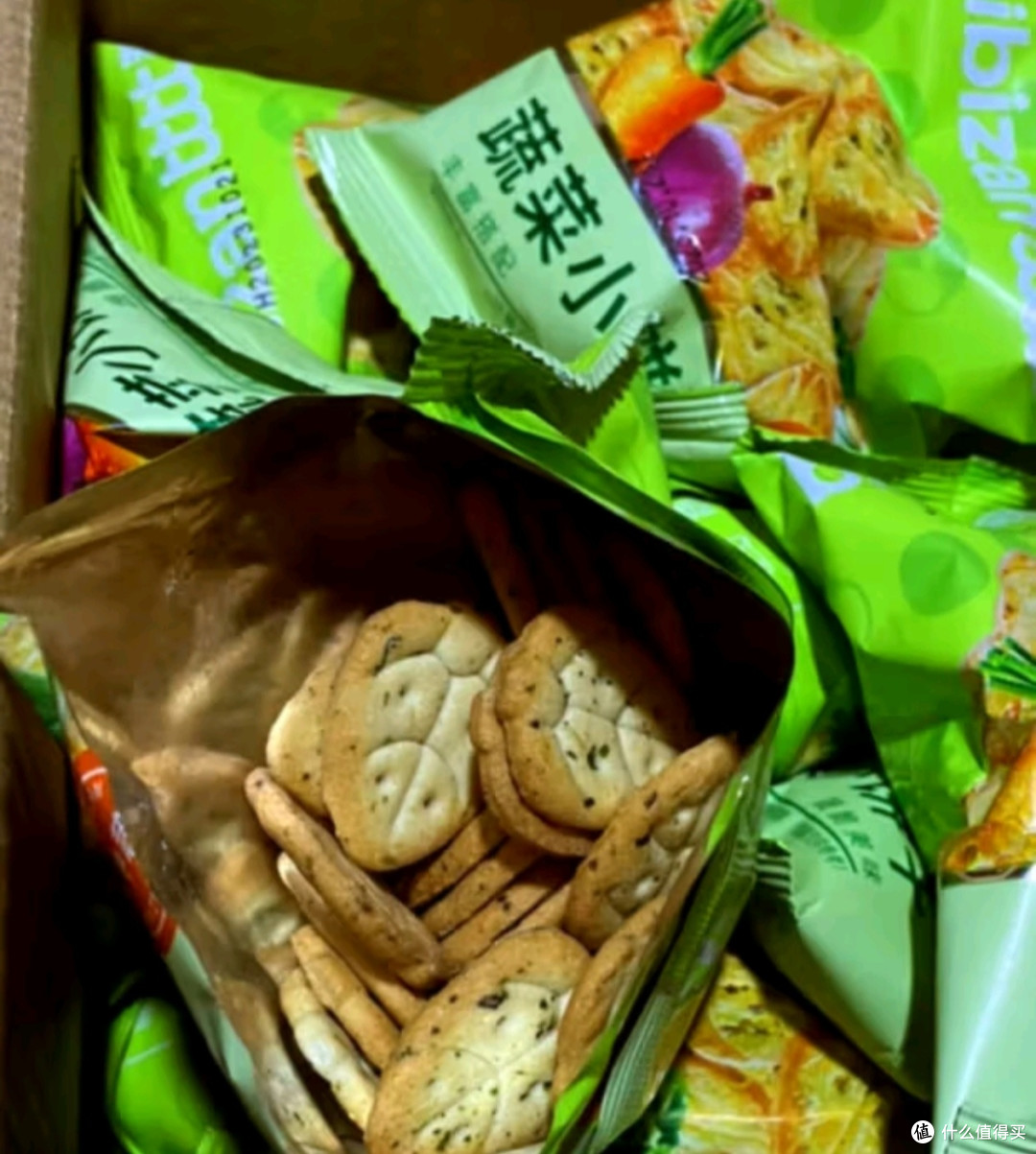 比比赞网红蔬菜薄脆小饼800g整箱办公室休闲零食品早餐代餐