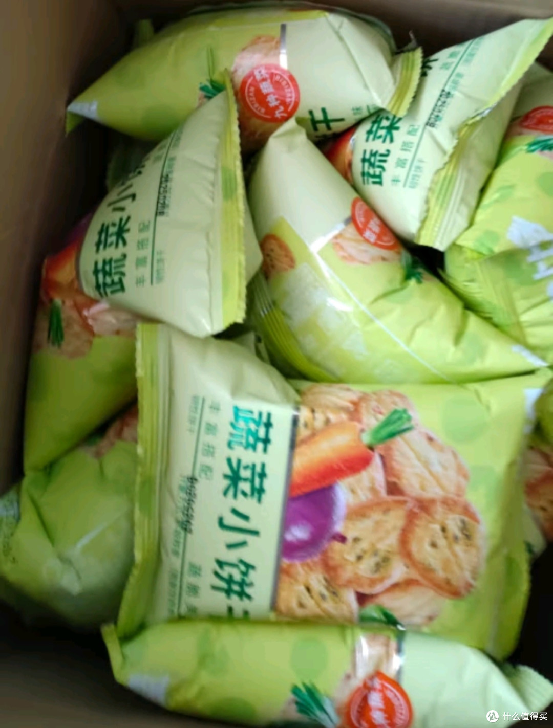 比比赞网红蔬菜薄脆小饼800g整箱办公室休闲零食品早餐代餐