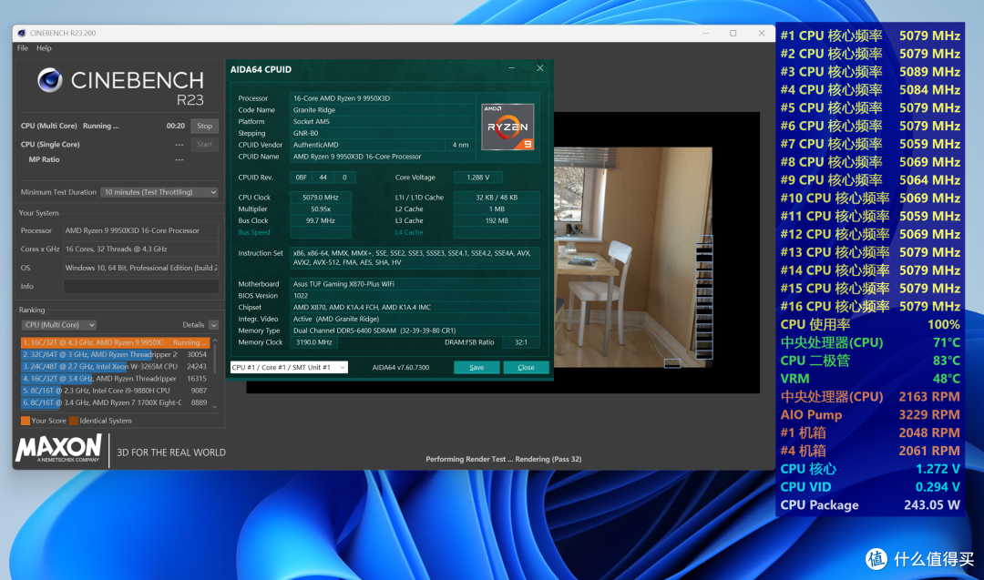 9950X3D+华硕X870-PLUS+RX 9070 XT+Model5装机:点燃AMD信仰之力