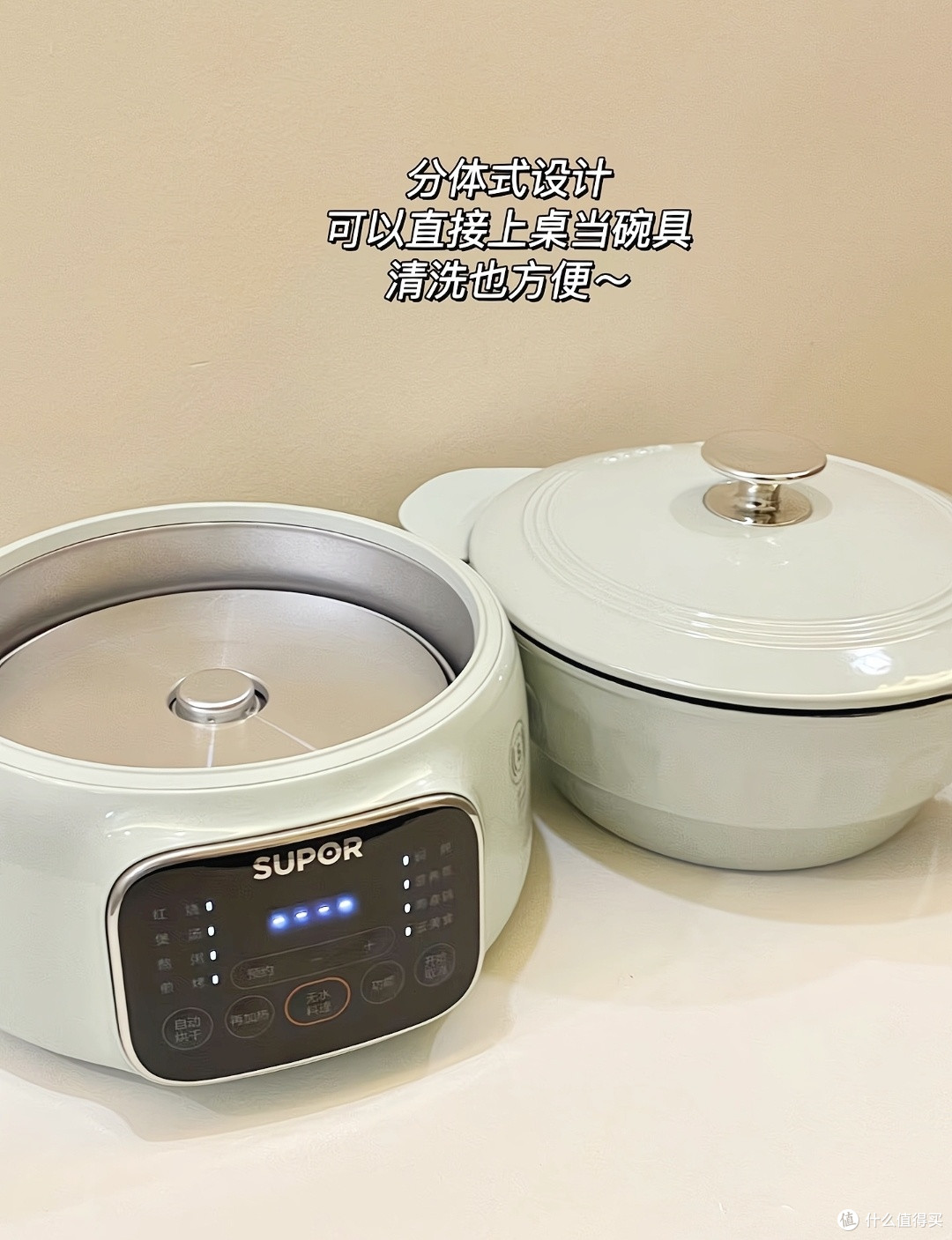 铸铁珐琅电炖锅,家常美味制造机:苏泊尔 DG30YC861