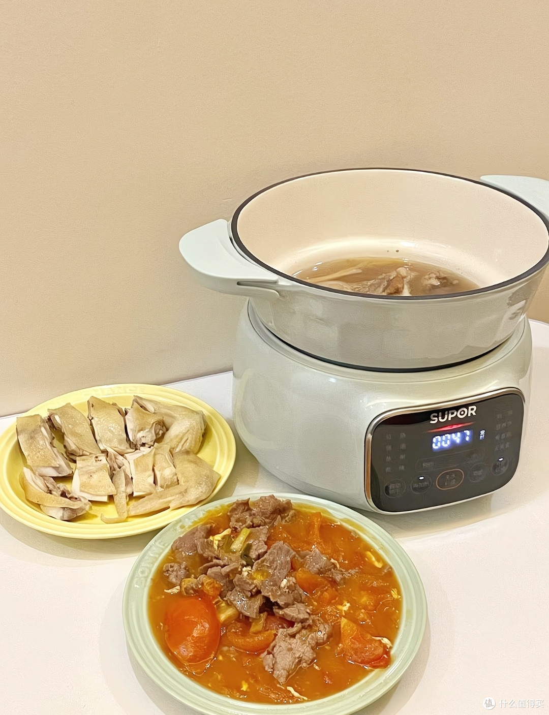 铸铁珐琅电炖锅,家常美味制造机:苏泊尔 DG30YC861