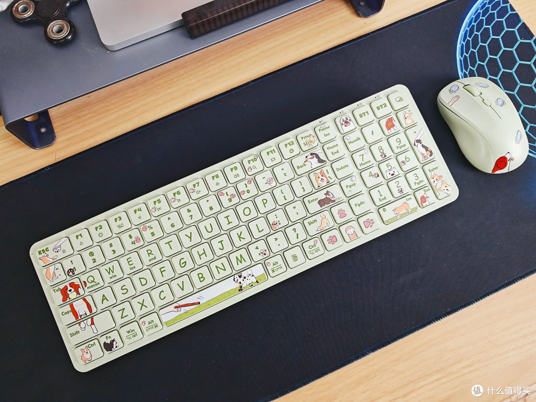 轻薄静音,打字无压力,超可爱BOW MK392三模键鼠套装评测