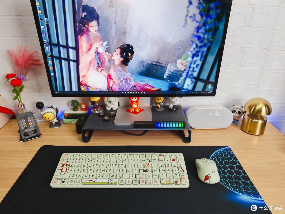 轻薄静音,打字无压力,超可爱BOW MK392三模键鼠套装评测