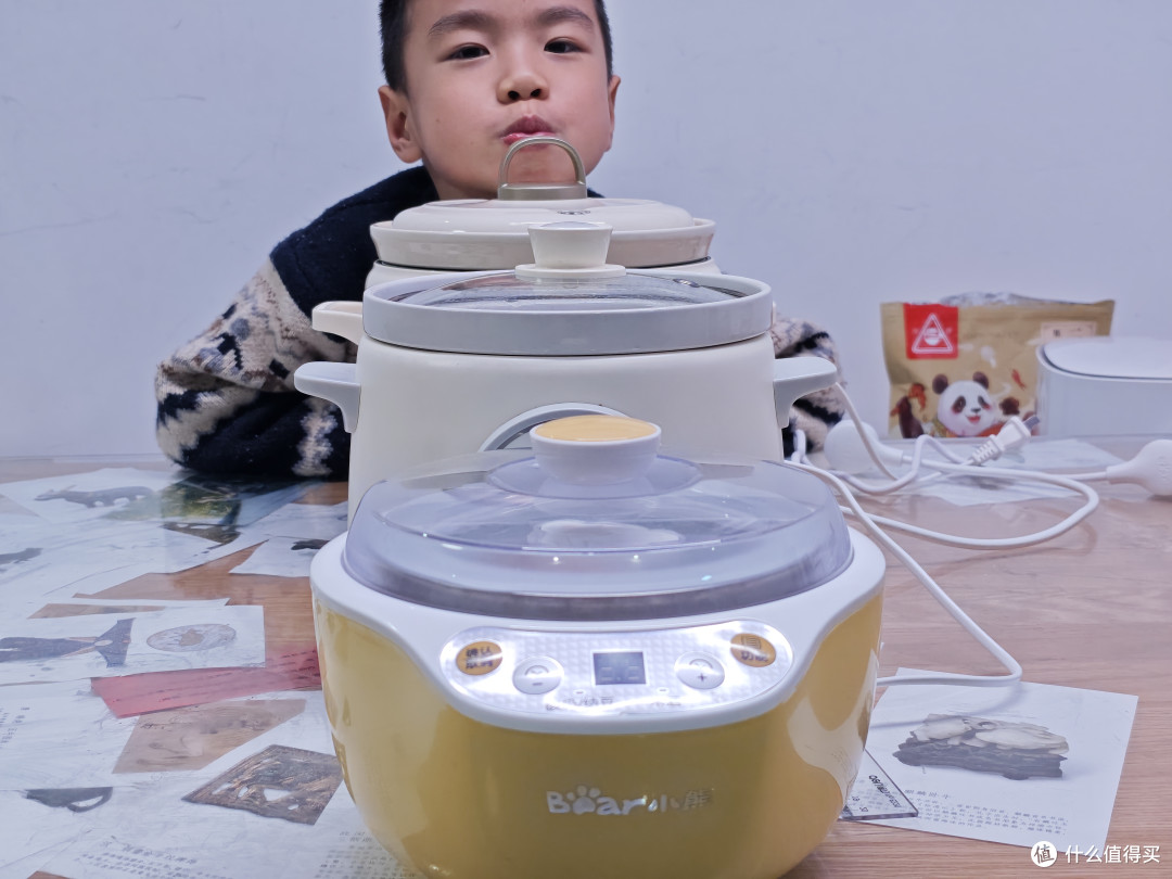 小熊酸奶机、1.5L电炖锅、2L电炖锅对比