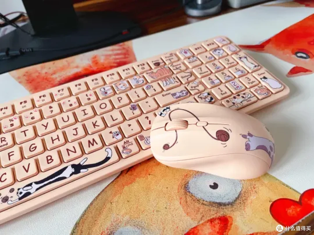 承包你的治愈桌面!BOW MK392三模键鼠套装萌到犯规