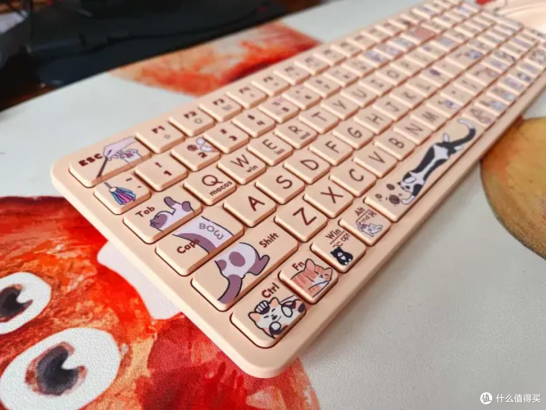 承包你的治愈桌面!BOW MK392三模键鼠套装萌到犯规
