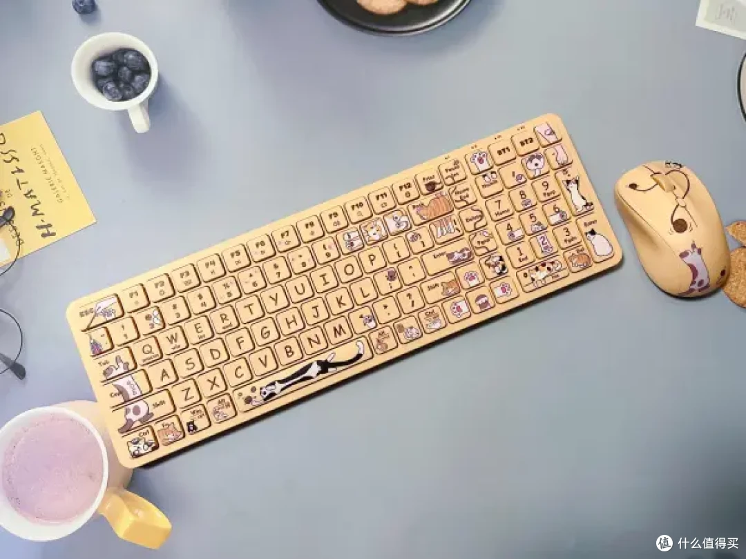承包你的治愈桌面!BOW MK392三模键鼠套装萌到犯规