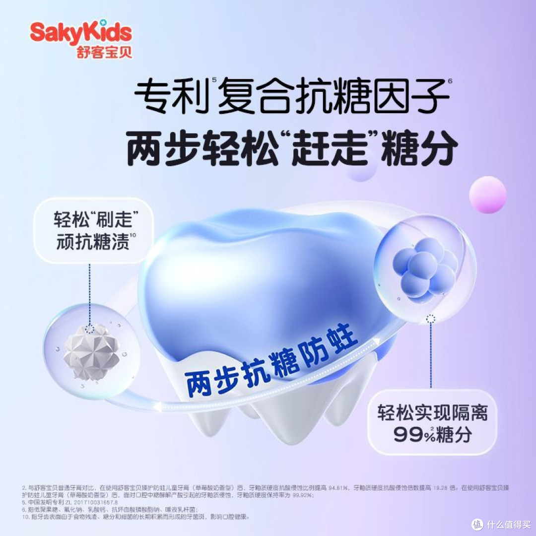 舒客儿童牙膏抗糖防蛀蛀牙修护2-12岁换牙吃甜食宝宝专用防龋正品