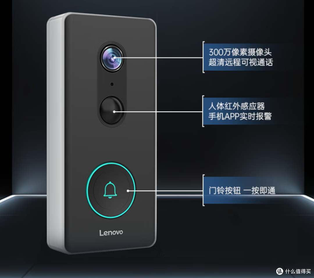 联想超清可视门铃,远程监控,让你随时守护家!