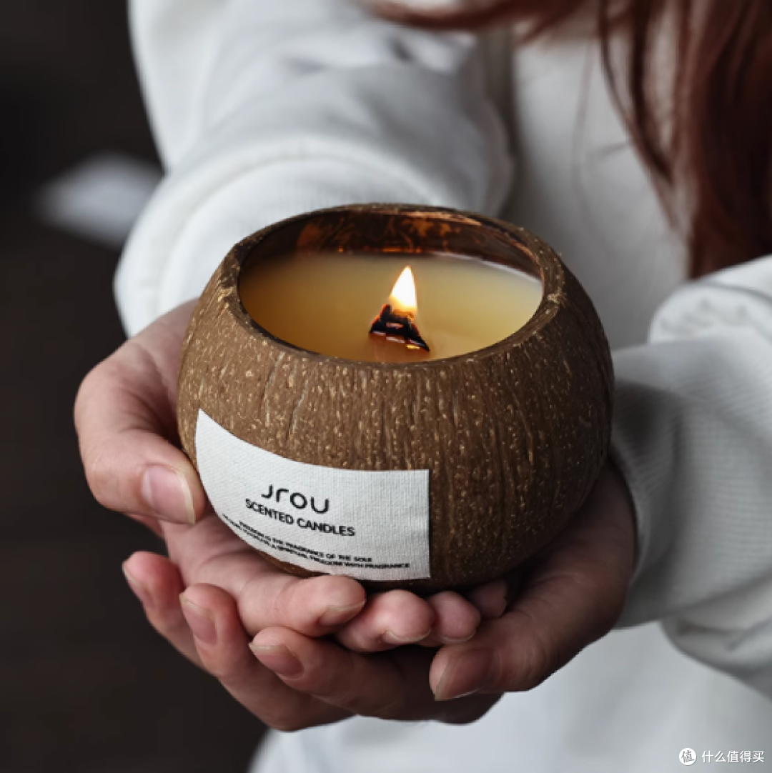 Jrou 旗舰店海南椰子壳香薰蜡烛礼盒:小众高级,情谊满溢