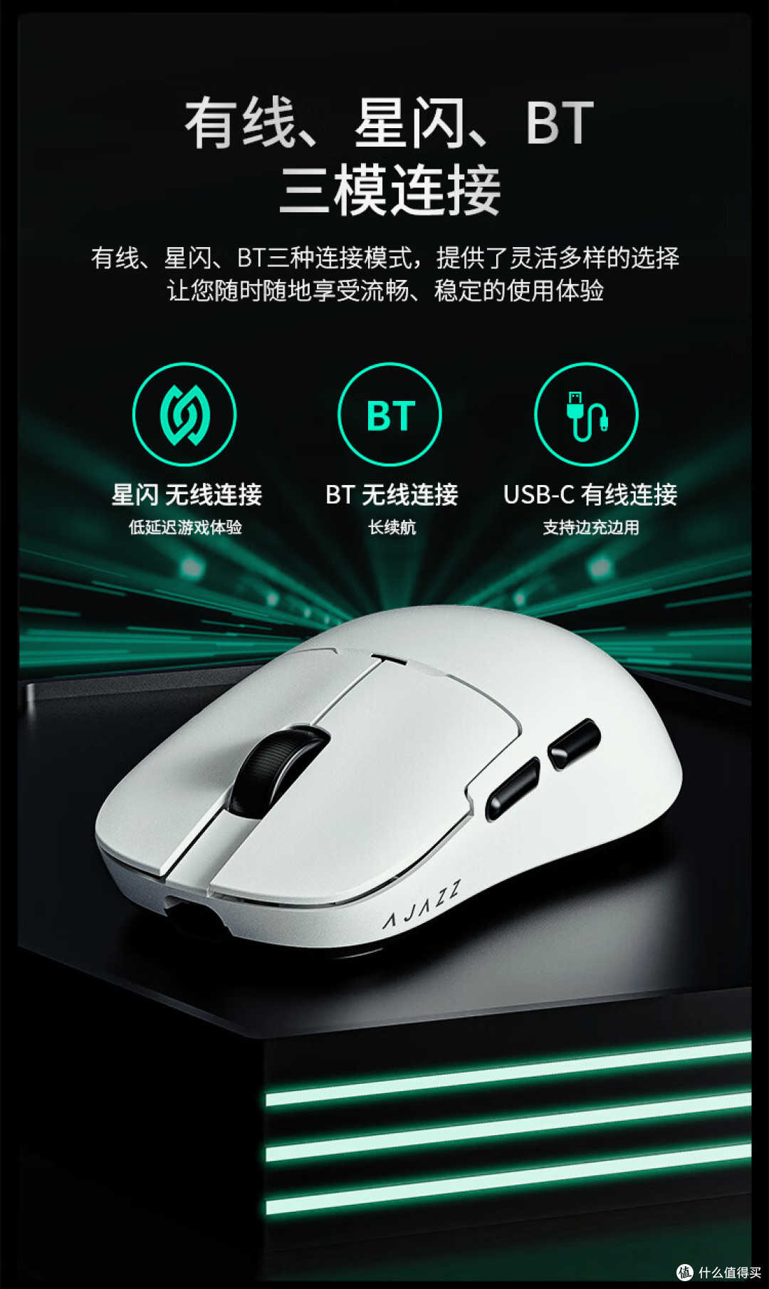 这个鼠标别乱摸!黑爵AJ159 NL星闪三模鼠标,让你一摸就爱上!