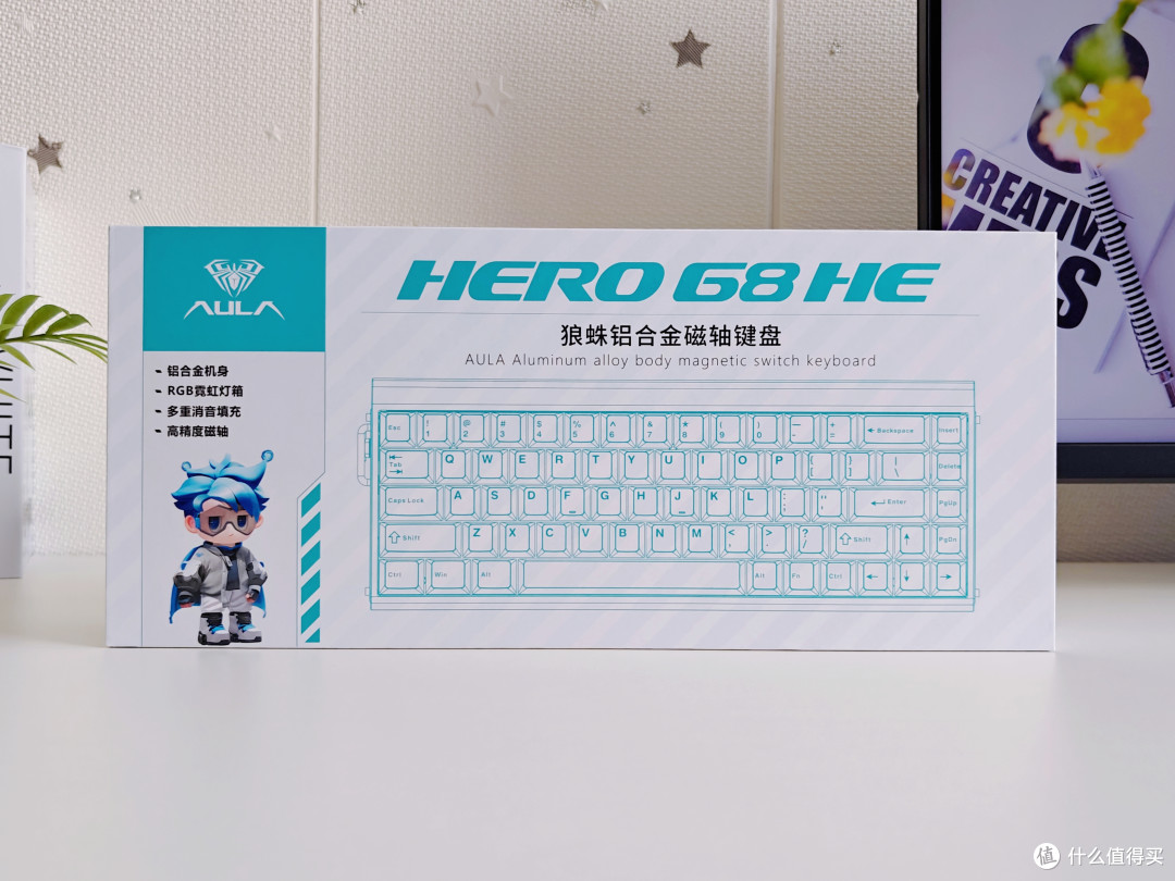 指尖敲出的星光流转——狼蛛HERO 68 HE Ultra铝坨坨磁轴键盘