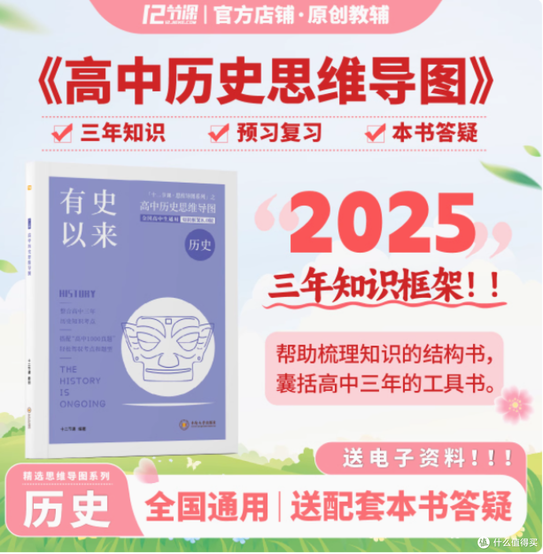 📚高中历史提分神器 —《有史以来十二节课高中历史思维导图》