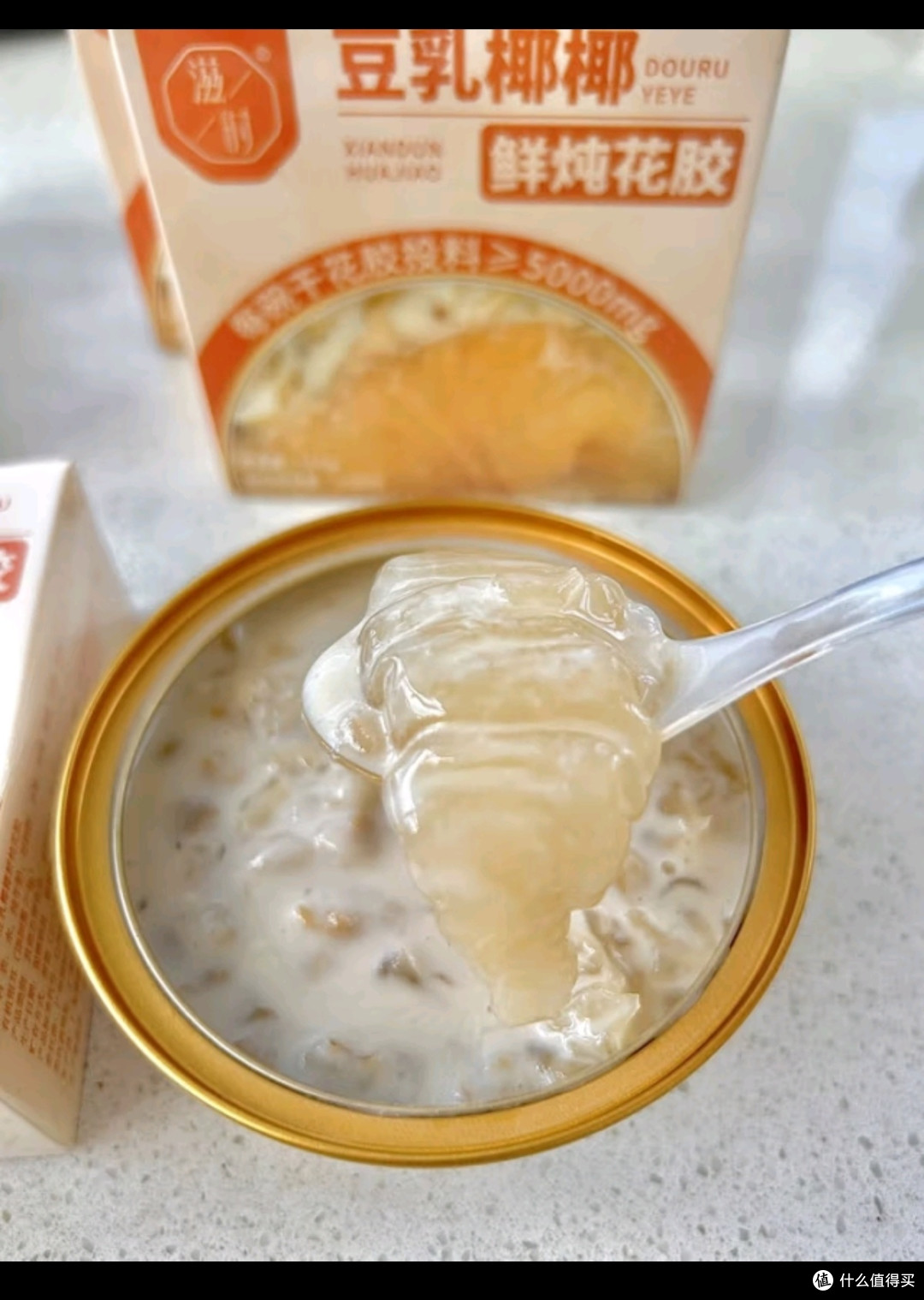 滋时豆乳椰椰鲜炖花胶