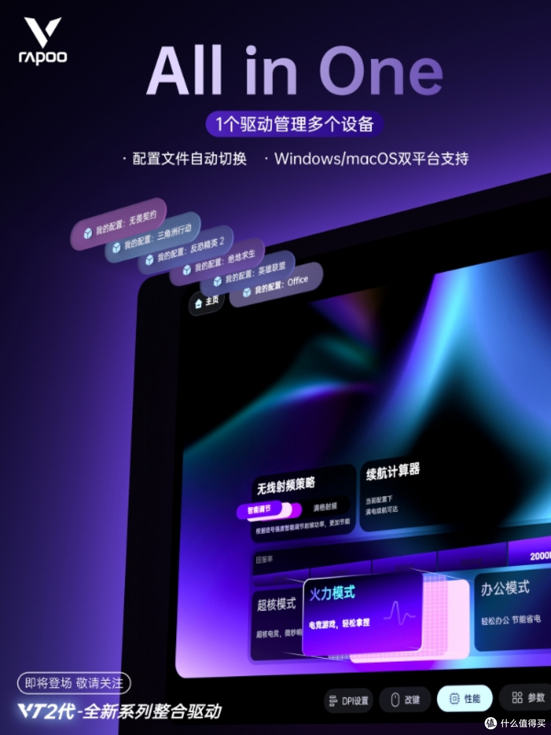 雷柏VT二代即将到来，为无线电竞赛场而来！