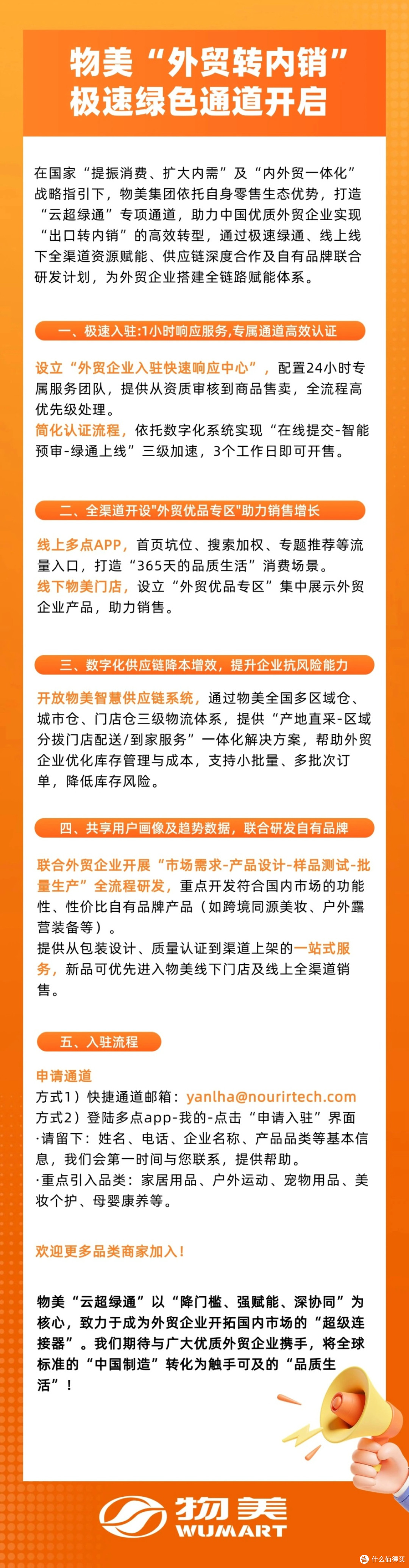 物美“外贸转内销”极速绿色通道正式开启