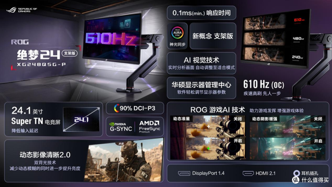 「ROG 绝梦24 XG248QSG 显示器」