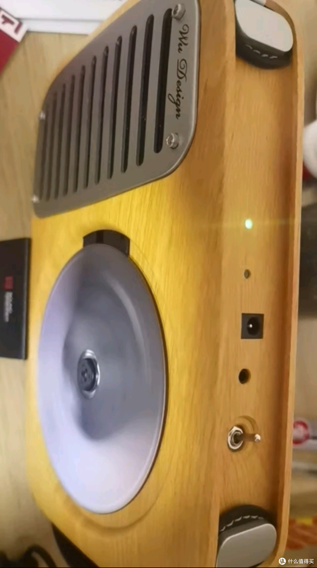 巫牌 单曲人生CD机复古壁挂式可充电 木纹色